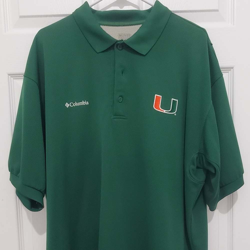 Columbia Forest Green Polo with Embroidered Logo Omni-Shade